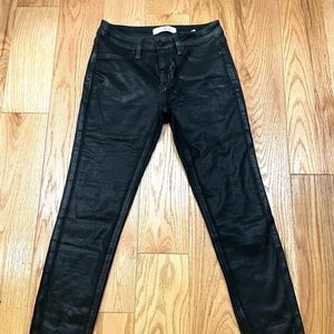 Size 5/26 Faux Leather Kan Kan jeans. 27 inch inseam.